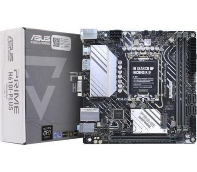 Материнская плата ASUS PRIME H610I-PLUS-CSM (Socket 1700, mini ITX, 2xDDR5(96GB), VGA/HDM/DP, 1xPCIe 4.0x16, 1xLAN, 4xSATA 6Gb/s, 1xM.2, 1xM.2 E key, 2xUSB 3.2, 2xUSB 2.0, 1xPS/2)