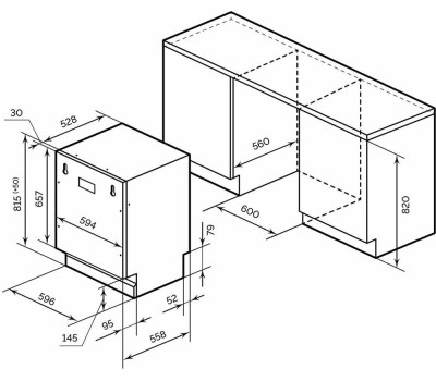 Встраиваемая посудомоечная машина LEX Встраиваемая посудомоечная машина PM 6073 B, полноразмерная, ширина 59.8см, полновстраиваемая, загрузка 14 комплектов
