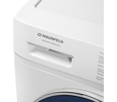 Стиральная машина MAUNFELD Стиральная машина MFWM148WH02, с фронтальной загрузкой, 8кг, 1400об/мин, инверторная