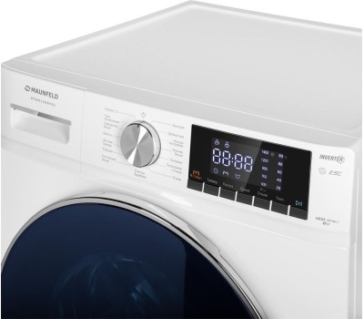 Стиральная машина MAUNFELD Стиральная машина MFWM148WH02, с фронтальной загрузкой, 8кг, 1400об/мин, инверторная