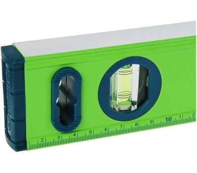 Уровень СИБРТЕХ Уровень алюминиевый УСМ-0,5-1500, фрезерованный, 3 глазка, магнитный, рукоятки, 1500 мм 34119