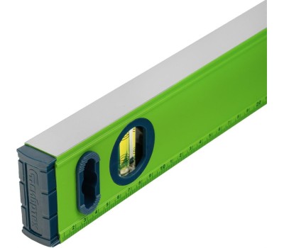 Уровень СИБРТЕХ Уровень алюминиевый УСМ-0,5-1500, фрезерованный, 3 глазка, магнитный, рукоятки, 1500 мм 34119