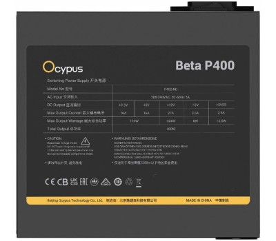 Блок питания OCYPUS Блок питания PSU Beta P400 [P400-ND] 400W / APFC / TW capacitors