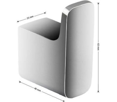 ТИТАН - Крючок одинарный, цвет ХРОМ. 77110