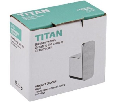 ТИТАН - Крючок одинарный, цвет ХРОМ. 77110