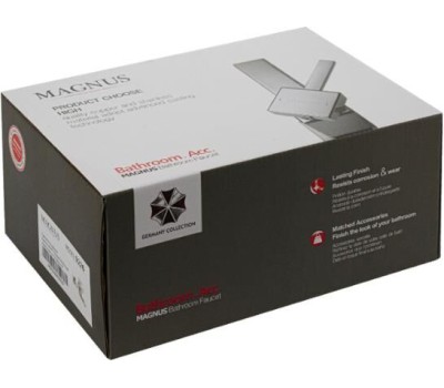 МАГНУС - Смеситель для ванны, короткий излив, шаровый, квадратный корпус, из нержавеющей стали марки 304, цвет САТИН. 9226