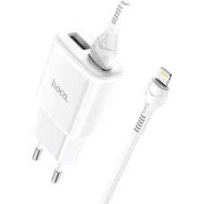 СЗУ HOCO (6931474749512) C88Ai White + кабель LIGHTNING