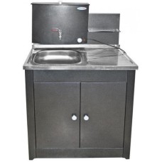 Умывальник АКВАТЕКС ДУЭТ (бак антикорроз. с ЭВН+мойка нерж.) серебро