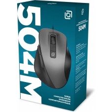 OKLICK Мышь Оклик 504M черный/серый оптическая 3600dpi silent USB 6but (2004741)