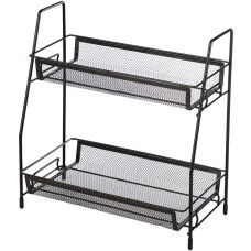 MALLONY Этажерка настольная двухуровневая L’ordine Nero, 31,5*17*33 см (107588)