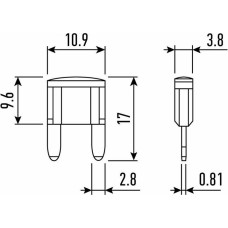 REXANT Набор автомобильных предохранителей Мини, в пластиковой коробке (100 шт)