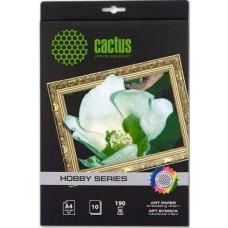Фотобумага CACTUS Фотобумага CS-DA419010L, A4, для струйной печати, 10л, 190г/м2, белый, фактура лён, покрытие матовое