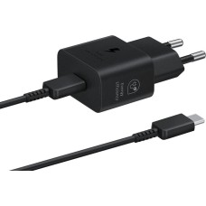 SAMSUNG Сетевое зарядное устройство EP-T2510, USB-C, USB-C, 25Вт, 3A, черный [ep-t2510xbegeu]