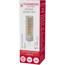 THOMSON Лампа светодиодная TH-B4232 7Вт цок.:G4 капсул. 220B 3000K св.свеч.бел.теп. (упак.:1шт)