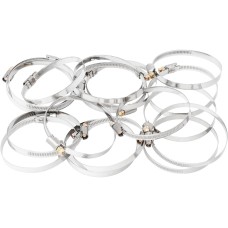 СИБРТЕХ Хомуты нержавеющая сталь, Стандартное болтовое крепление 70-90 мм, 25 штук в упаковке, ширина 9 мм 47586