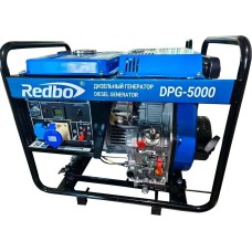 REDBO DPG-5000 Генератор дизельный (418см3, 5.0 кВт./5.5 кВт,ручной/электро стартер, дисплей)