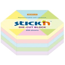 STICK`N Блок самоклеящийся бумажный 21826 61x70мм 250лист. пастель ассорти 