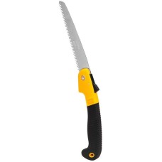 DELI Садовая пила складная DL580618 180мм, сталь 65MN, шаг зубьев 7 TPI, обрезиненая ручка, шлифовка зубов с 3-х сторон, двухрядное распределение кромок