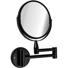 САНАКС - Зеркало косметическое настенное, раздвижное, на коленце, нержавеющая сталь, цвет ЧЕРНЫЙ. 75268