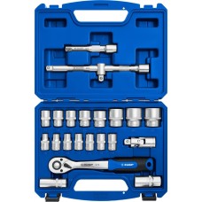 ЗУБР А-22, 22 предм., (1/2″), универсальный набор инструмента, Профессионал (27632-H22)