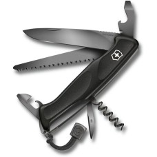 VICTORINOX Нож перочинный RangerGrip Onyx (0.9563.C31P) 130мм 12функц. черный подар.коробка в комплекте: шнурок