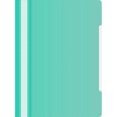 БЮРОКРАТ Папка-скоросшиватель Пастель -PSLAST/GRN A4 прозрач.верх.лист пластик мятный 0.14/0.18