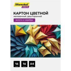 SILWERHOF Картон цветной двустор.мелов. 16л. A4 Create 240г/м2 папка