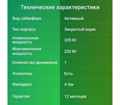 Автосабвуфер DIGMA DCS-100
