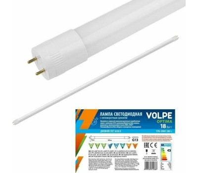 Лампа светодиодная VOLPE (UL-00003087) LED-T8-24W/DW/G13/FR/FIX/O с матовым рассеивателем G13 неповоротный Серия Optima 6