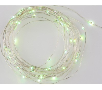 Гирлянда UNIEL (UL-00007248) ULD-S0500-050/DTB/3AA/RC RGB IP20 DEW Гирлянда светодиодная на батарейках 3AA (не в/к), 5м. 50 светодиодов. RGB свет