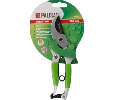 Секатор PALISAD Секатор прямого реза, 180 мм, металлические обрезиненные рукоятки 60503