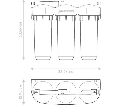 Фильтр для воды БАРЬЕР Н125Р00 Фильтр ПРОФИ Жесткость х2