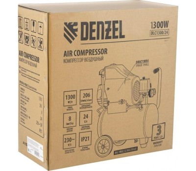 Компрессор DENZEL DLC1300/24 Компрессор воздушный 58171
