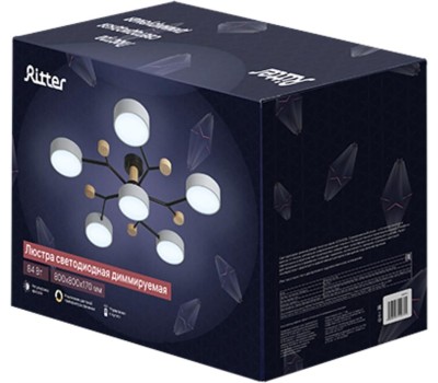 светильник потолочный RITTER 52079 5 Scandia 84 Вт серый