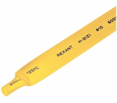 REXANT (21-0002) ТУТ 10,0/5,0 ММ, УПАКОВКА 50 ШТ. ПО 1 М, ЖЕЛТАЯ