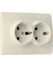 Розетка SMARTBUY (SBE-01i-16-S2-Z-c) Венера, 2-местная, бежевый