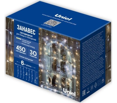 Гирлянда UNIEL (UL-00009925) ULD-C6030-450/TTK WARMWHITE-WHITE IP44