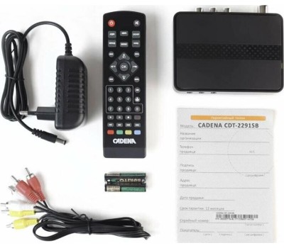 Приставка для цифрового ТВ Cadena CDT-2291SB черный, DVB-T2, DVB-T, HDMI, USB 2.0 <046/91/00055106>