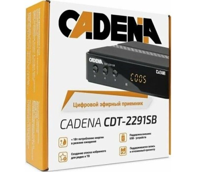 Приставка для цифрового ТВ Cadena CDT-2291SB черный, DVB-T2, DVB-T, HDMI, USB 2.0 <046/91/00055106>