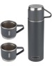 Набор: термос + ТЕРМОкружки MALLONY FESTA, 0,5 л (3 кружки), серый (106052)