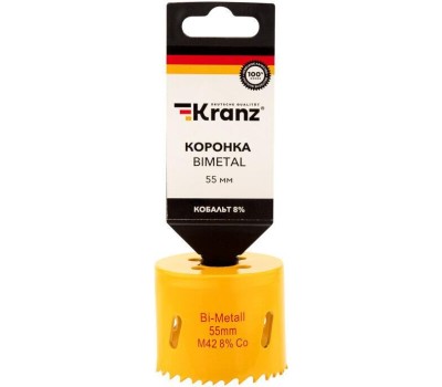 Коронка KRANZ (KR-92-0229) Коронка Bimetal 55мм