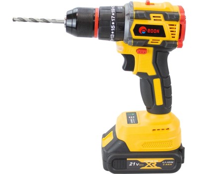 Дрель-шуруповёрт EDON AD-21PBL желтый/черный 24895 21В, 2аккум., бесщеточный