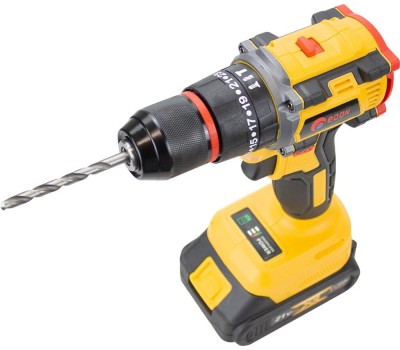 Дрель-шуруповёрт EDON AD-21PBL желтый/черный 24895 21В, 2аккум., бесщеточный
