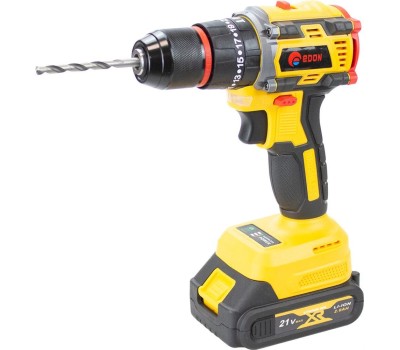 Дрель-шуруповёрт EDON AD-21PBL желтый/черный 24895 21В, 2аккум., бесщеточный