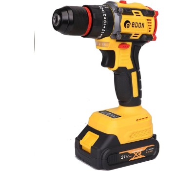Дрель-шуруповёрт EDON AD-21PBL желтый/черный 24895 21В, 2аккум., бесщеточный