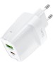 СЗУ HOCO (6931474769824) C100Aaa 1USB+1Type-C 3.0A QC3.0 PD 20W , White