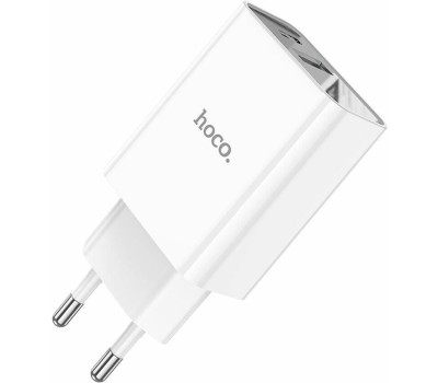 СЗУ HOCO (6931474769824) C100Aaa 1USB+1Type-C 3.0A QC3.0 PD 20W , White