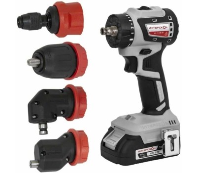 INTERSKOL Бесщеточная аккумуляторная дрель-шуруповерт КОМБИ ДА-13/18В 50 ИНТЕРСКОЛ 776.2.2.79