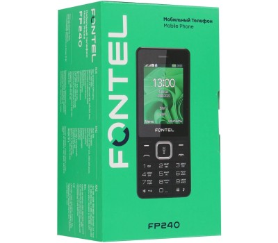 Телефон мобильный FONTEL FP240 черно-зеленый