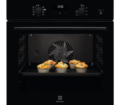 Духовой шкаф электрический ELECTROLUX Духовой шкаф электрический EOF5C50BZ, 65л, дверца с 2 стеклами, черный